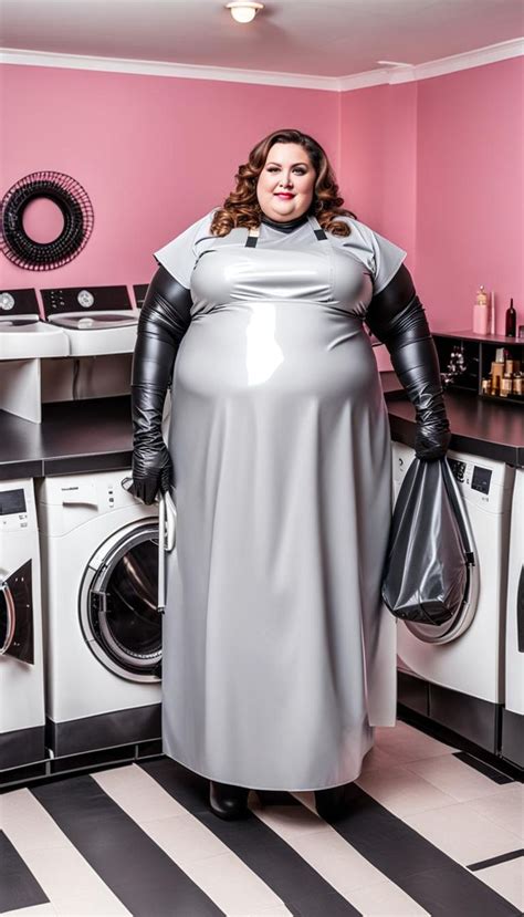 SSBBW In Latex Apron Gru Ssbbw Latex Apron Curvy Rubber Models