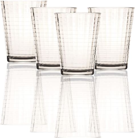 Buy Circleware Clear Heavy Base Juice Drinking Glasses Set Of 4 7 Ounce 7 Oz Windowpane 4pc
