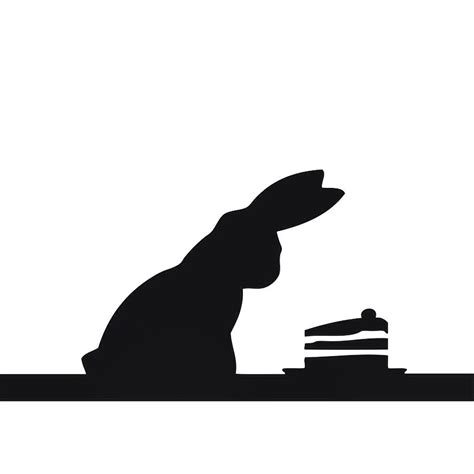 Ham Cake Loving Rabbit Bunny Art Rabbit Drawing Pet Logo Design