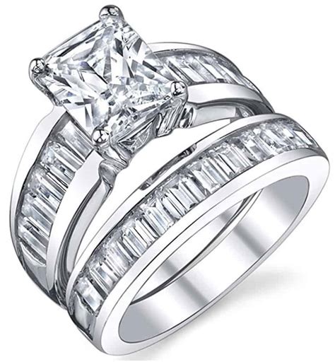 Sterling silver cz engagement rings are the most popular for young couples and women who need placeholder rings. Radiant Cut Cubic Zirconia CZ Engagement Rings for Women