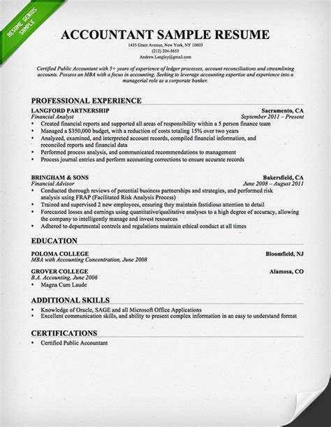 Use our examples to craft a resume that fits the job you want. Accountant Resume Sample and Tips | Resume Genius