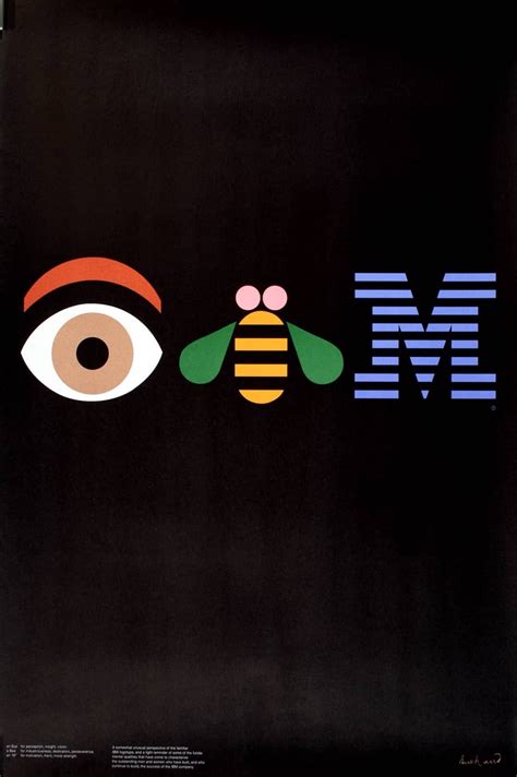 Original Poster For Ibm Created By Paul Rand In 1982 Rhebus Paul Rand