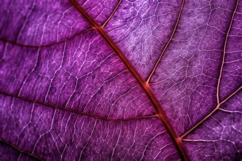 Premium Ai Image Purple Leaf Macro Abstract Background