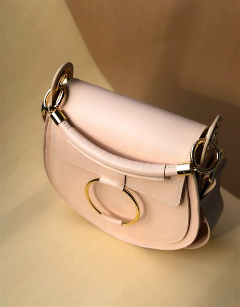 Nude Leather Crossbody Saddle Bag Luxury Crossbody Bag For Etsy