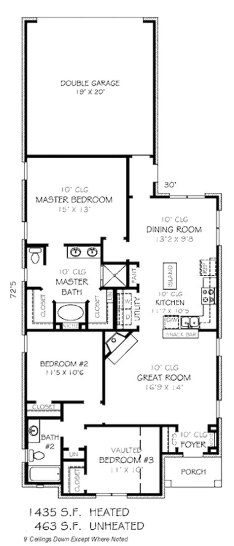 1500 Square Feet House Plans 3 Bedroom One Story House Plans 1500