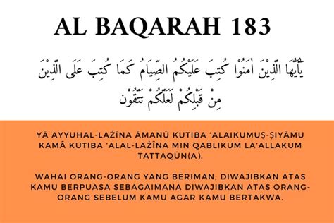 Surah Al Baqarah Ayat 183 Dan Artinya Ketahui Keutamaannya Dan Raih