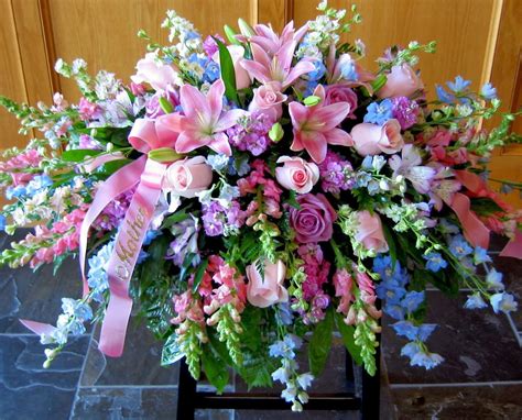 Feminine Shades Casket Flowers Grave Flowers Church Flowers Cemetery