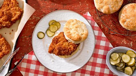 Fried Chicken Biscuits With Hot Honey Butter Dining And Cooking