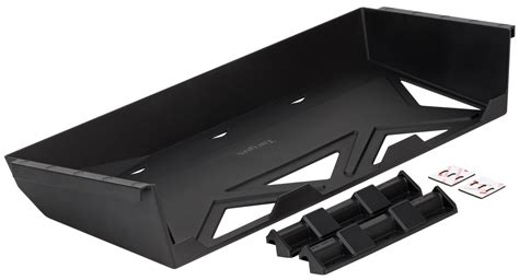 The charging cord for your laptop and phone, usb hubs, mouse, and other odds and ends create mess in any work space. Under-Desk Dock Tray, Sliding