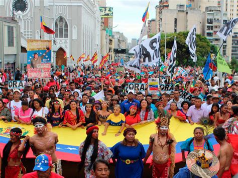 En Fotos Así Fue La Marcha Indígena En Caracas A Favor De Ecuador