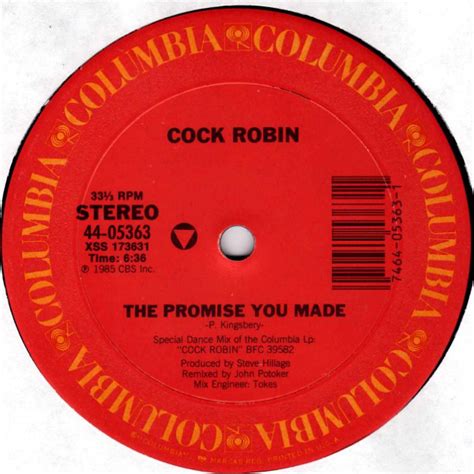 Cock Robin The Promise You Made Vinyl 12 33 ⅓ Rpm Discogs