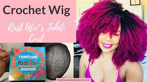 pink crochet wig using rast afri s tahiti curl youtube