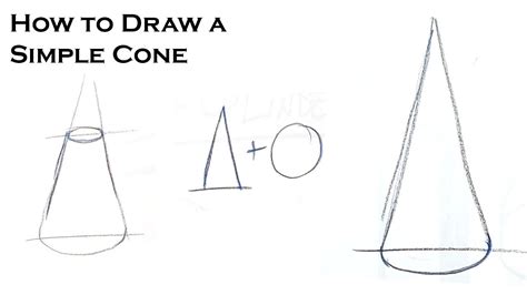 How To Draw A Basic Cone Youtube