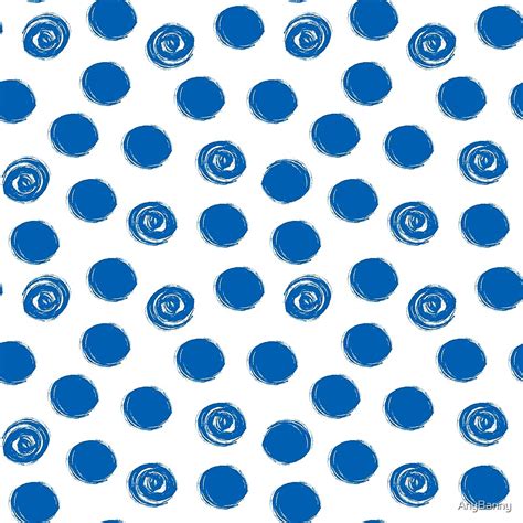 Pattern With Blue Polka Dots By Anybanny Redbubble