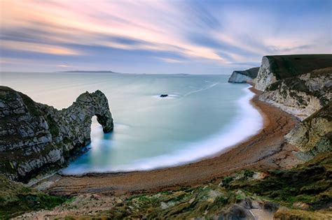 Durdle Door Dorset Jurassic Coast North Sea England Stock Photo