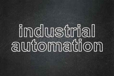 Industry Concept Industrial Automation On Chalkboard Background Stock