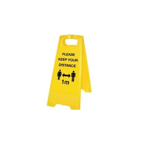 Covid19 1 Metre Social Distancing Guidance Floor Standing Warning Sign