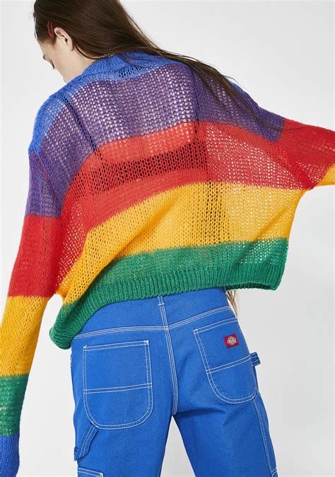 Rainbow Oversized Knit Oversize Knit Pride Outfit Style Inspiration Hipster