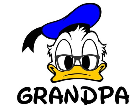 Grandpa Donald Duck And Grandma Daisy Duck Svg Pdf Png And Etsy