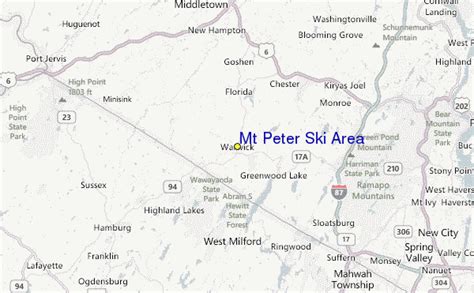 Mount peter is conveniently located in warwick, just one hour from new york city (the george washington bridge) in the hudson valley, of orange county, new york. Mt Peter Ski Area Ski Resort Guide, Location Map & Mt ...