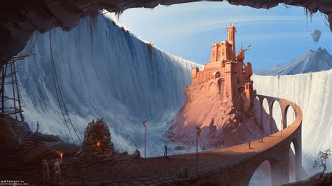 Waterfall Castle By Sviatoslav Gerasimchuk