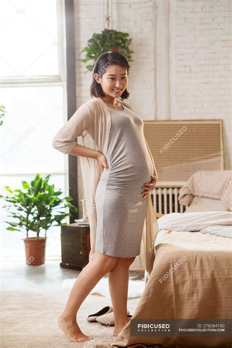 Portrait Of Beautiful Young Pregnant Asian Woman Stock 43 Off
