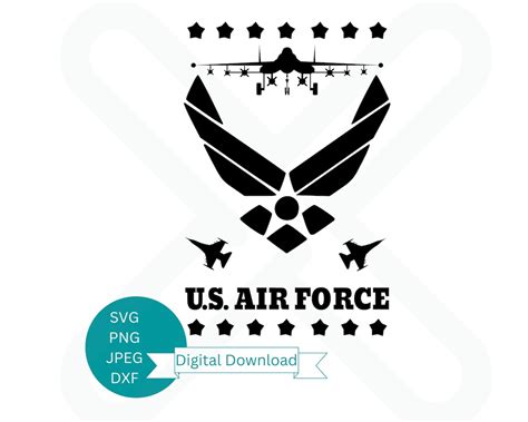 Us Air Force Logo With Planes Svg Dxf  Png Patriotic Etsy
