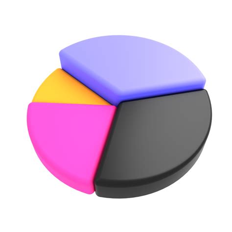 3d Pie Chart Business Isolated Render Illustration 8880060 Png