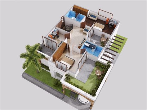 41 House Plan 3d Max