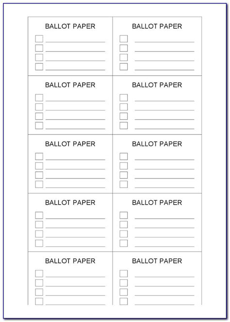 free ballot template word