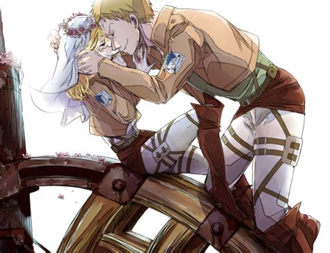 Historia, formerly christa wenz, queen of the walls on attack on titan, has gone through a lot. reiner x christa on Tumblr