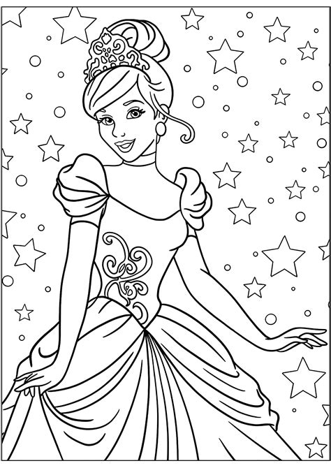 Pretty Princess Cinderella With Starry Background Cinderella Kids