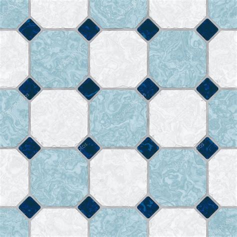 Blue And White Ceramic Tile Kitchen Floor Seamless Texture Perfect