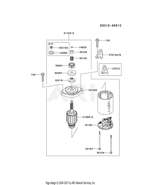 Kawasaki Fr691v As00 4 Stroke Engine Fr691v Parts Diagram For Starter