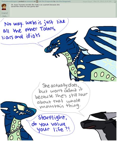 Tsunami Dere By Ask The Dragonets On Deviantart Wings Of Fire Dragons