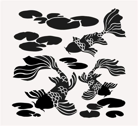 Free for commercial use high quality images KOI FISH STENCIL FISH POND CRAFT PAINT ART STENCILS ...