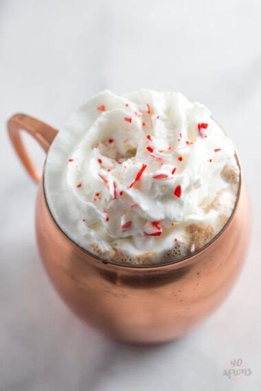 Spiked Peppermint Hot Chocolate 40 Aprons