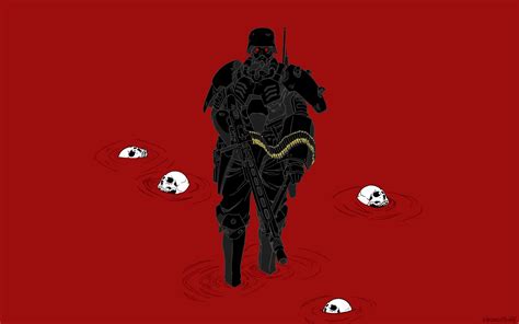 Wallpaper Illustration Red Artwork Cartoon Blood Skull Jin Roh
