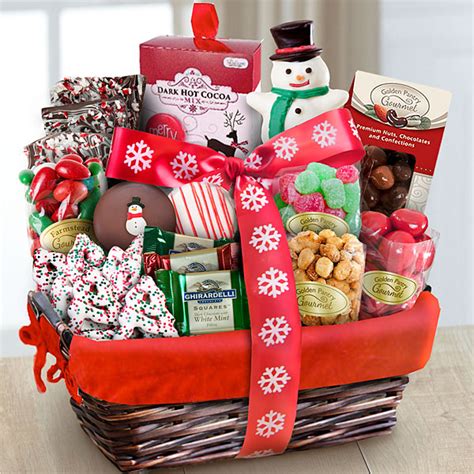 Our collection of luxury food baskets is a celebration of all that is great in british artisan and independent food production with truly delicious produce from passionate and dedicated producers all over the united kingdom making them great gifts to send. Santa Sweets Holiday Gourmet Basket - Gift Basket Delivery