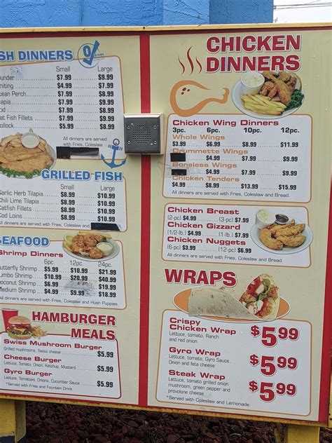 Menu at JJ Fish & Chicken restaurant, Dayton, Salem Ave
