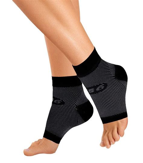 Os1st Orthosleeve Fs6 Black Compression Foot Sleeves Plantar