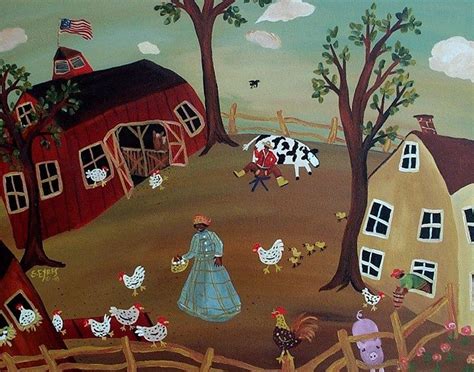 Primitive Folk Art Paintings American Folk Art Folk Art Painting
