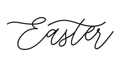 Easter Lettering Black 18978380 Png