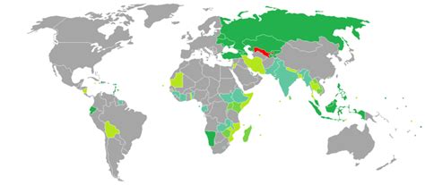 Requisitos De Visado Para Ciudadanos De Uzbekistán Visas De Salidaymapa De Requisitos De Visa