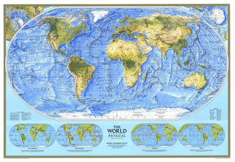World Physical Wall Map 1994 By National Geographic Shop Mapworld
