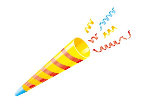 Confetti Birthday Party Horn Clip Art Vector Birthday Confetti Png