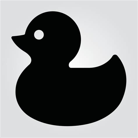 Isolated Glyph Rubber Duck Icon Scalable Vector Graphic 6133153 Vector