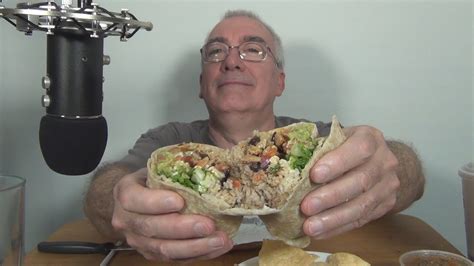 asmr eating a burrito from chipotle first time youtube
