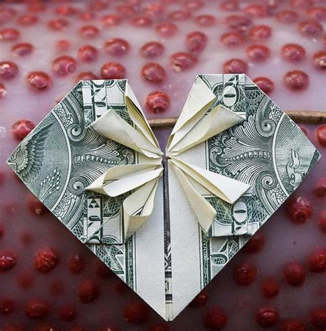 Your heart shaped $1 bill is prepared. HEART DOLLAR ORIGAMI « EMBROIDERY & ORIGAMI