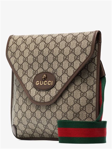 Gucci Brown Neo Vintage Gg Medium Messenger Bag In Neutrals Modesens